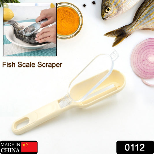 Plastic Fish Scales Graters Scraper Fish Skin Brush Fish Cleaning Tool Scraping Scales Device With Cover Home Kitchen Cooking Tools 1 Pieces