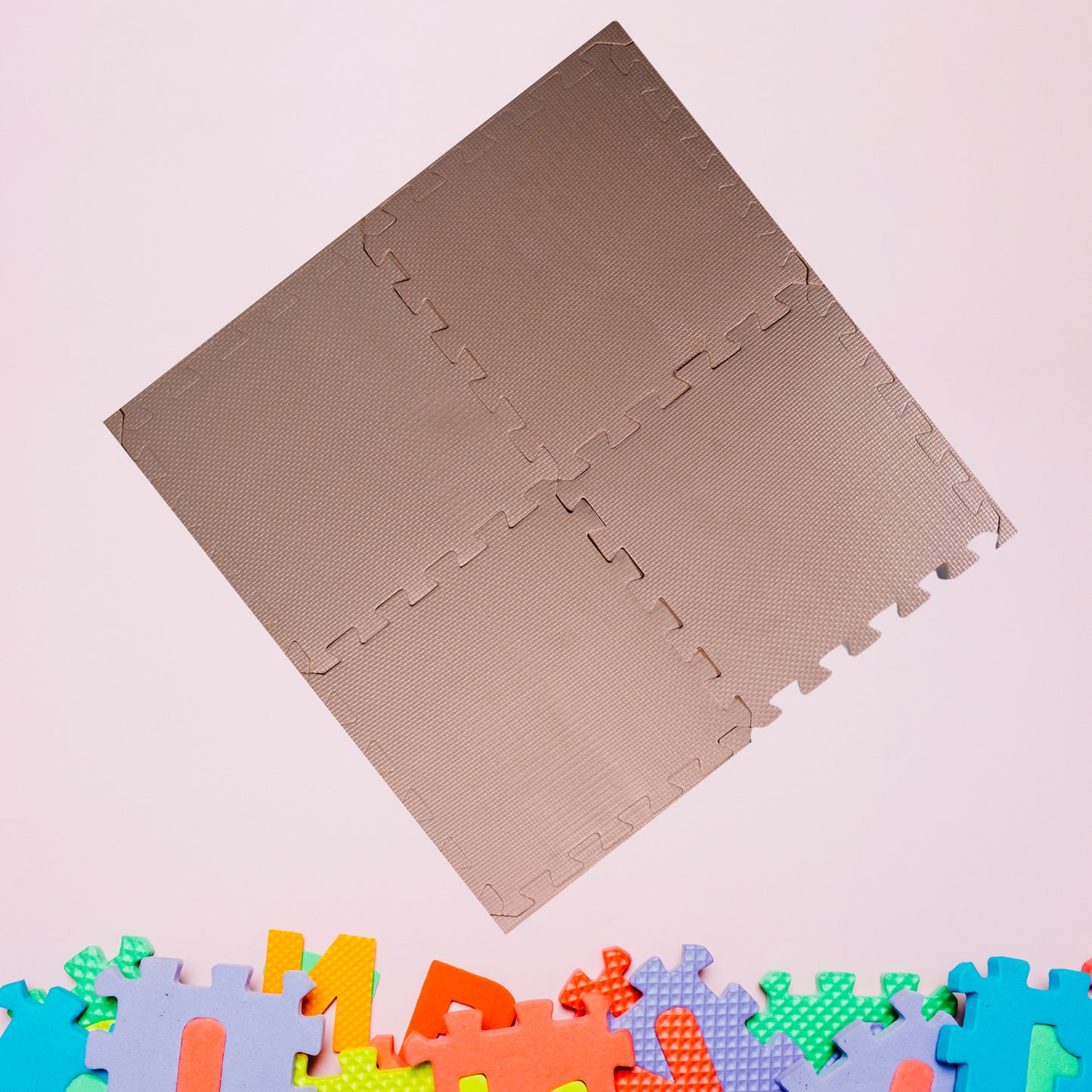 Kids Mats For Floor Soft Plush Foam Babies Puzzle Interlocking Play Mats For Crawling Playing Tile Mat Carpet Rug For Infants And Toddlers (Size - 63x63cm  Set Of 4pc)
