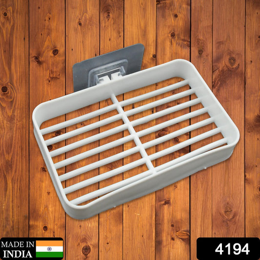 Soap Dish Holder For Bathroom Shower Wall Mounted Self Adhesive Soap Holder Saver Tray-plastic Sponge Holder For Kitchen Storage Rack Soap Box (Plastic Box)