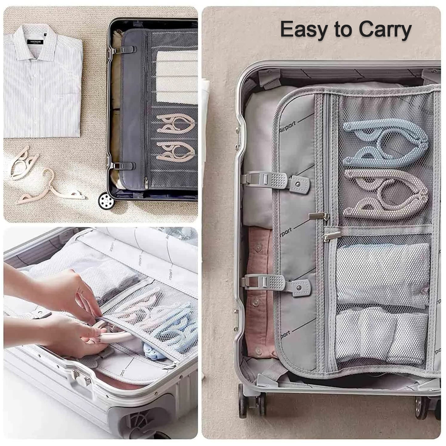 10 Pcs Portable Folding Clothes Hanger Creative Travel Easy To Carry Clothes Hanger For Adults And Children